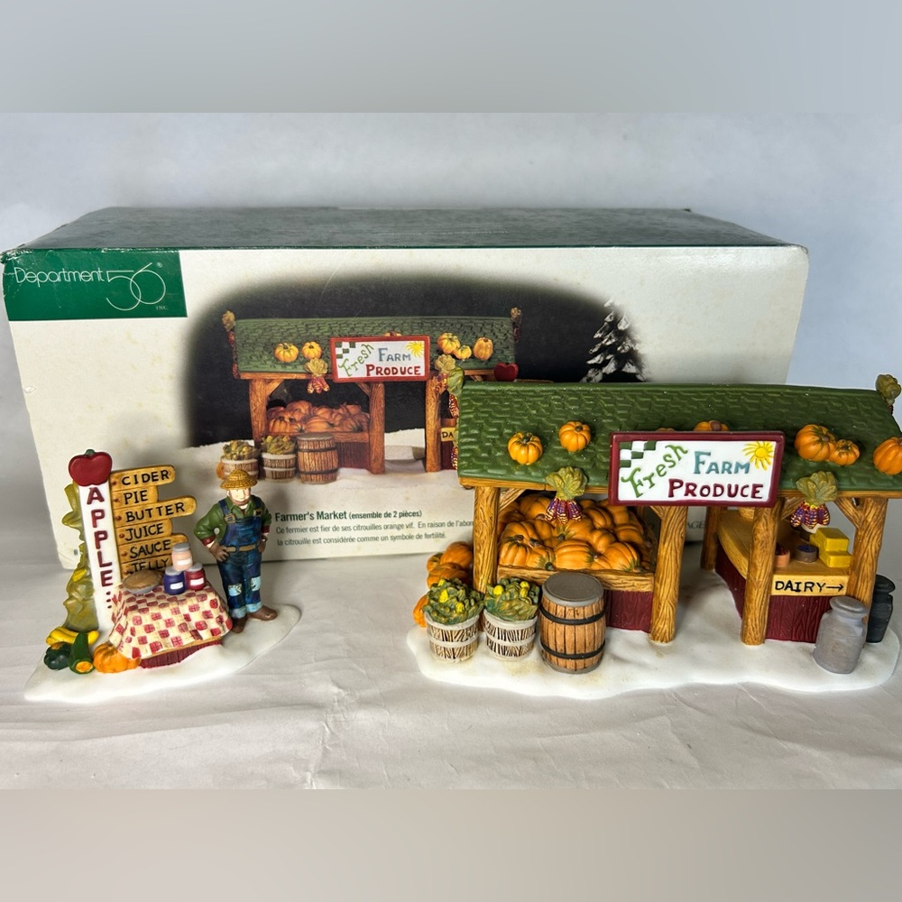 Department 56 Farmer's Market New England Village Series #56637‎ Collectible EUC